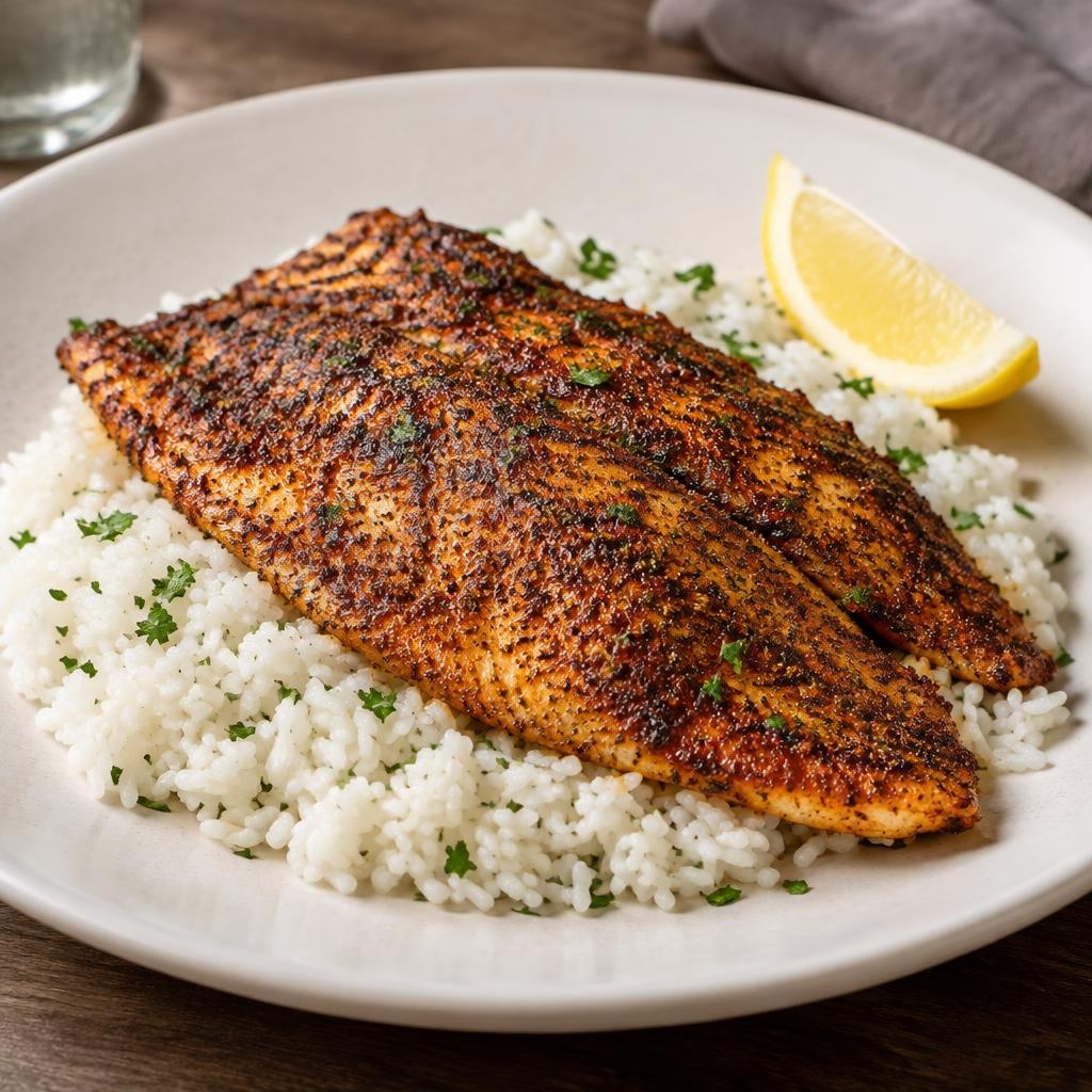 Entree: United States – Louisiana – Blackened Redfish recipe