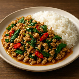 Entree: Thailand – Central Thailand – ผัดกะเพราไก่ ➤ Pad Krapow Gai (Stir-fried chicken with holy basil) recipe