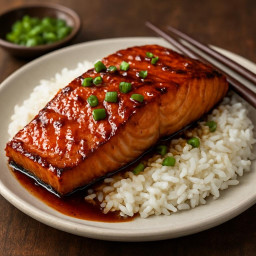 Entree: Japan – 鮭の照り焼き ➤ Sake no teriyaki (Teriyaki-style salmon (glazed with sweet soy)) recipe