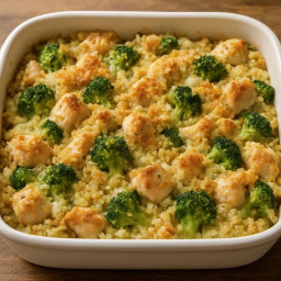 Entree: United States – Chicken and Broccoli Rice Casserole recipe