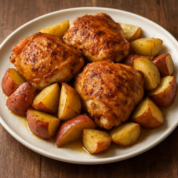 Entree: Spain – Pollo asado con patatas (roast chicken with potatoes) recipe