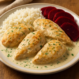 Entree: Poland – Kurczak w śmietanie (chicken in sour cream) recipe