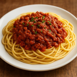 Entree: Japan – スパゲッティ・ミートソース ➤ Supagetti Mīto Sōsu (spaghetti with meat sauce) recipe