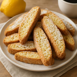 Dessert: Italy – Biscotti al limone (Crisp Italian lemon-flavored cookies, often served with coffee or tea) recipe